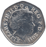 2011 SILVER OLYMPIC 50P WEIGHTLIFTING ( BU ) - SILVER WORLD COINS - Cambridgeshire Coins