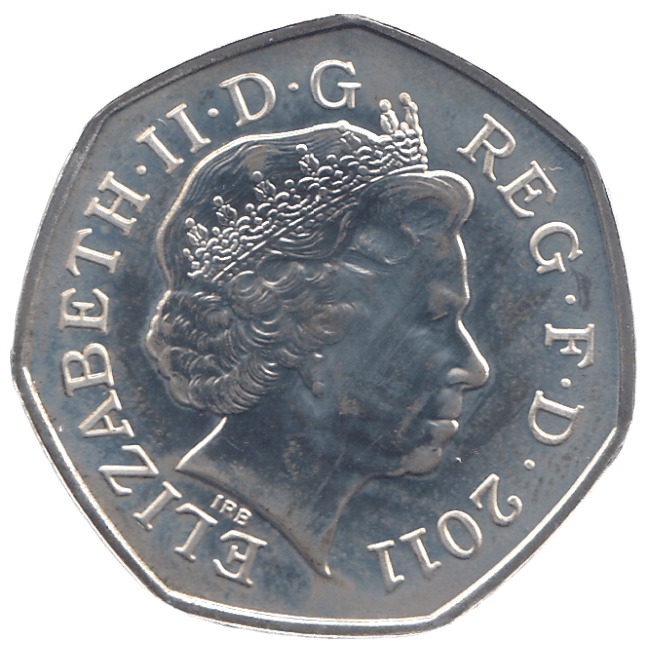 2011 SILVER OLYMPIC 50P WHEELCHAIR RUGBY ( BU ) - SILVER WORLD COINS - Cambridgeshire Coins