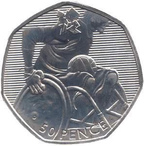 2011 SILVER OLYMPIC 50P WHEELCHAIR RUGBY ( BU ) - SILVER WORLD COINS - Cambridgeshire Coins
