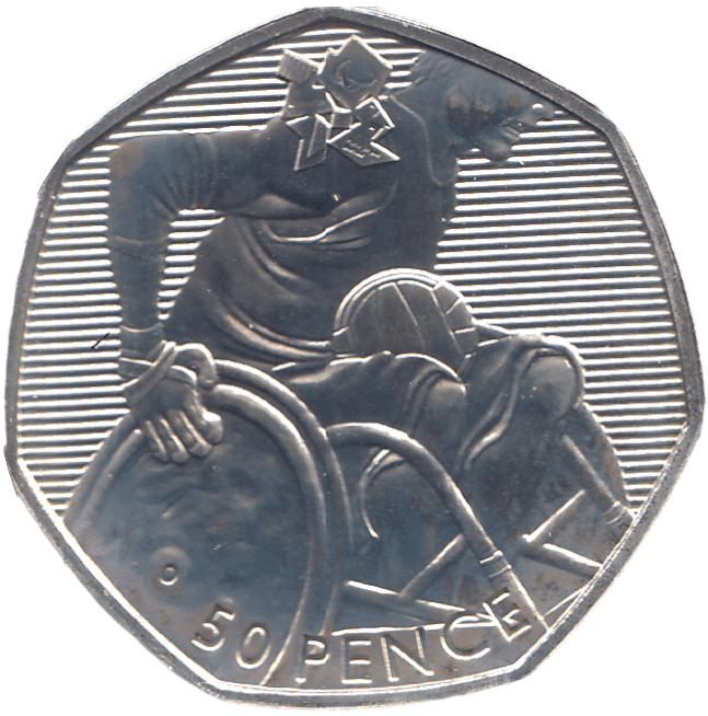 2011 SILVER OLYMPIC 50P WHEELCHAIR RUGBY ( BU ) - SILVER WORLD COINS - Cambridgeshire Coins
