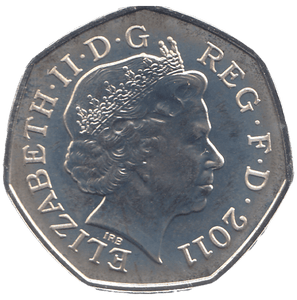 2011 SILVER OLYMPIC 50P WRESTLING ( BU ) - SILVER WORLD COINS - Cambridgeshire Coins