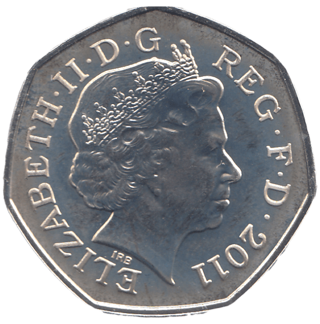 2011 SILVER OLYMPIC 50P WRESTLING ( BU ) - SILVER WORLD COINS - Cambridgeshire Coins