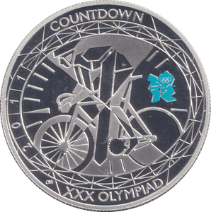 2011 SILVER PROOF £5 LONDON OLYMPIC 2012 CYCLING - SILVER WORLD COINS - Cambridgeshire Coins