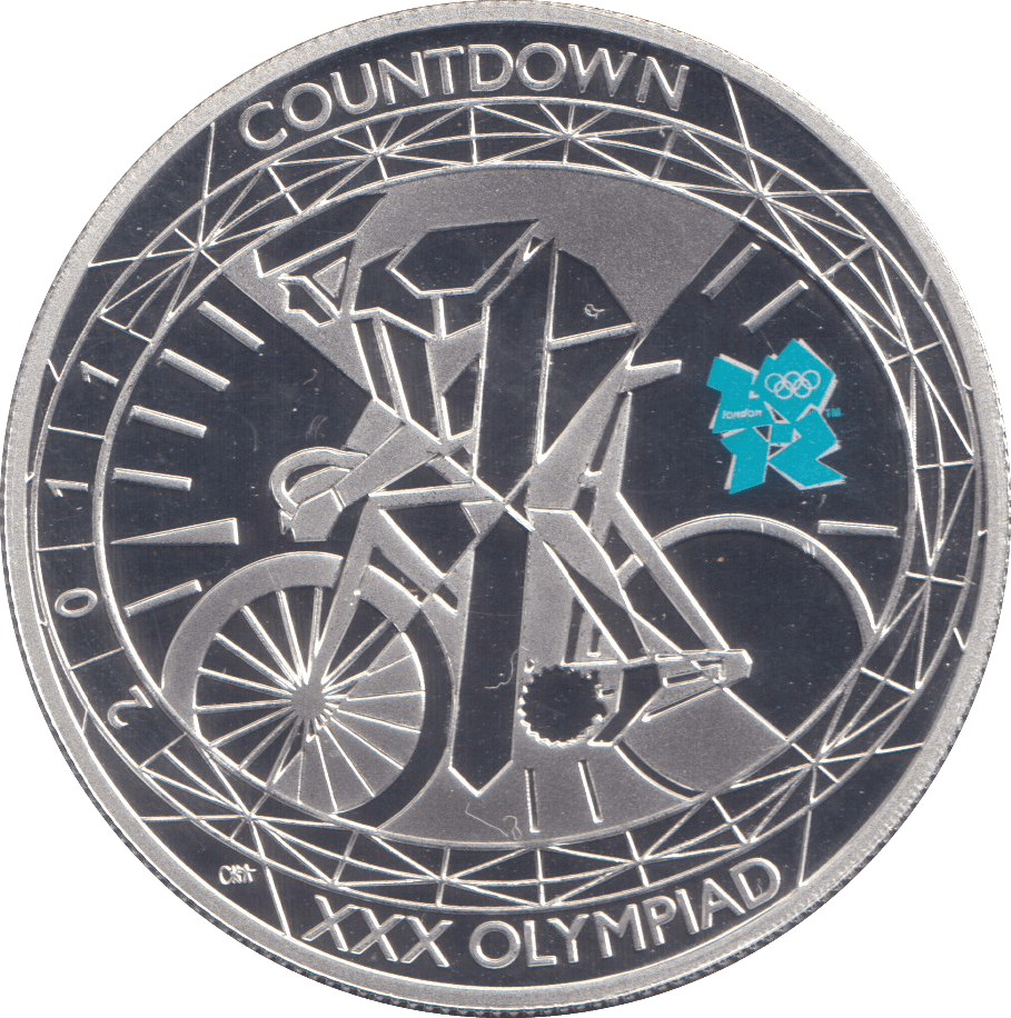 2011 SILVER PROOF £5 LONDON OLYMPIC 2012 CYCLING - SILVER WORLD COINS - Cambridgeshire Coins