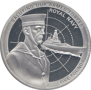 2011 SILVER PROOF 5 POUNDS ROYAL NAVY ARMED FORCES - WORLD COINS - Cambridgeshire Coins