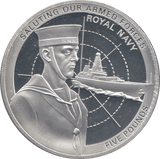 2011 SILVER PROOF 5 POUNDS ROYAL NAVY ARMED FORCES - WORLD COINS - Cambridgeshire Coins