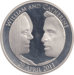 2011 SILVER PROOF CROWN WILLIAM AND CATHERINE - SILVER WORLD COINS - Cambridgeshire Coins