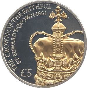 2011 SILVER PROOF FIVE POUNDS GUERNSEY THE CROWN OF THE FAITHFUL - SILVER WORLD COINS - Cambridgeshire Coins