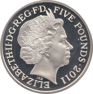 2011 SILVER PROOF FIVE POUNDS WILLIAM AND CATHERINE - SILVER WORLD COINS - Cambridgeshire Coins
