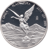2011 SILVER PROOF MEXICAN LIBERTAD - SILVER WORLD COINS - Cambridgeshire Coins