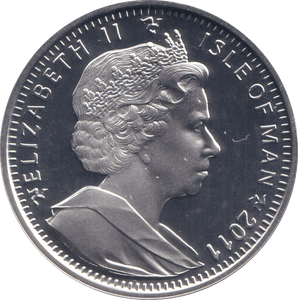 2011 SILVER PROOF ONE CROWN ISLE OF MAN - SILVER WORLD COINS - Cambridgeshire Coins
