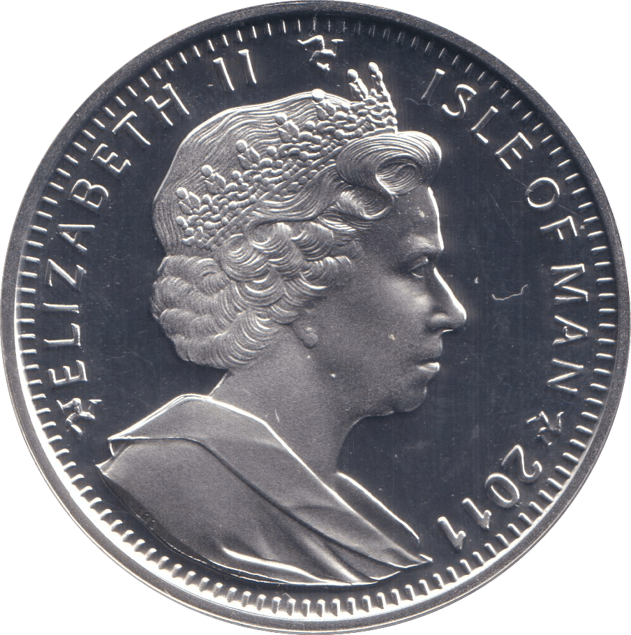 2011 SILVER PROOF ONE CROWN ISLE OF MAN - SILVER WORLD COINS - Cambridgeshire Coins