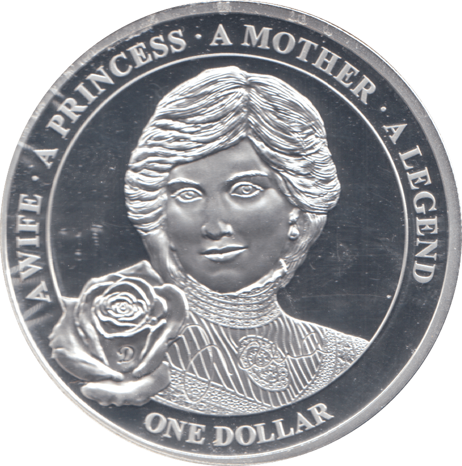 2011 SILVER PROOF PLATED PRINCESS DIANA ONE DOLLAR - SILVER WORLD COINS - Cambridgeshire Coins