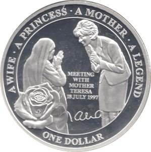2011 SILVER PROOF PLATED PRINCESS DIANA ONE DOLLAR - SILVER WORLD COINS - Cambridgeshire Coins