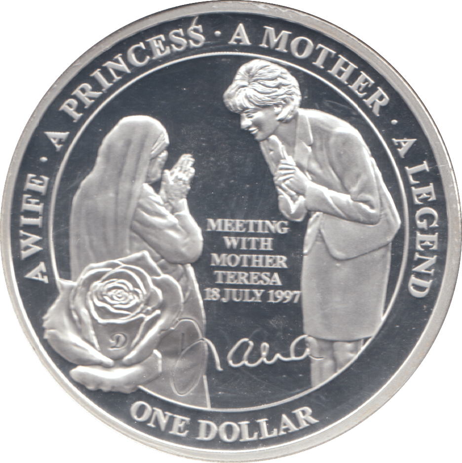 2011 SILVER PROOF PLATED PRINCESS DIANA ONE DOLLAR - SILVER WORLD COINS - Cambridgeshire Coins