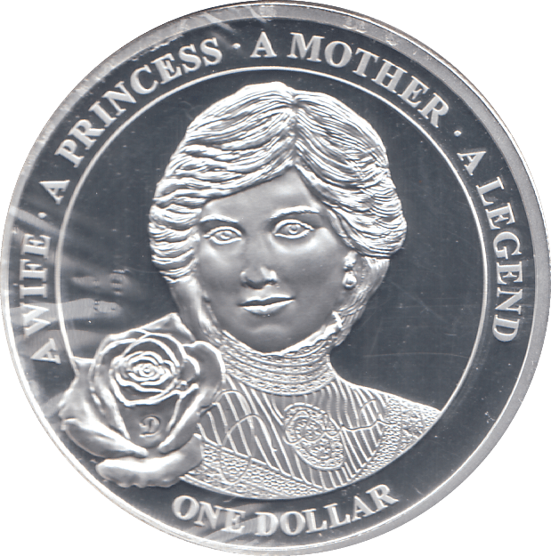 2011 SILVER PROOF PLATED PRINCESS DIANA ONE DOLLAR - SILVER WORLD COINS - Cambridgeshire Coins