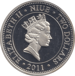 2011 SILVER PROOF TWO DOLLAR NIUE - SILVER WORLD COINS - Cambridgeshire Coins