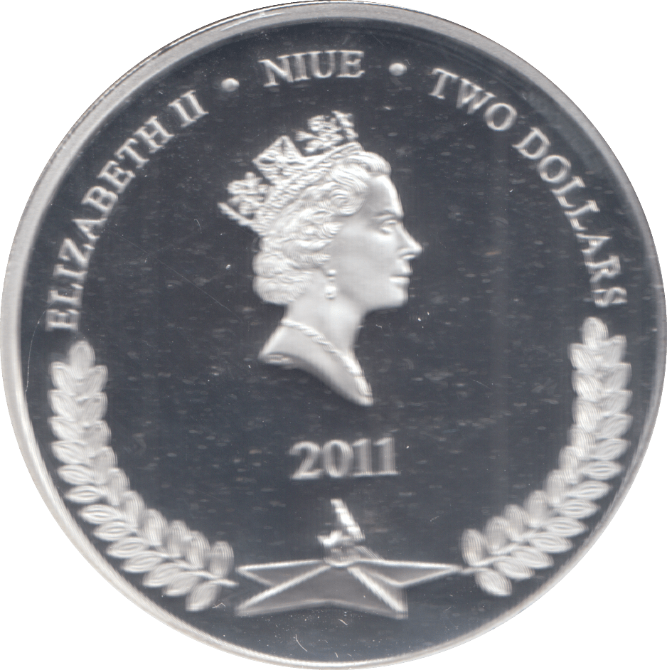 2011 SILVER PROOF TWO DOLLARS NIUE GREAT PATRIOTIC WAR - Silver Proof - Cambridgeshire Coins