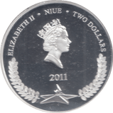 2011 SILVER PROOF TWO DOLLARS NIUE GREAT PATRIOTIC WAR - Silver Proof - Cambridgeshire Coins