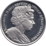 2011 SILVER PROOF TWO POUND BRITISH INDIAN OCEAN TERRITORY - SILVER WORLD COINS - Cambridgeshire Coins