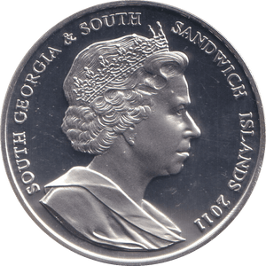 2011 SILVER PROOF TWO POUND SOUTH GEORGIA & SOUTH SANDWICH ISLANDS - SILVER WORLD COINS - Cambridgeshire Coins