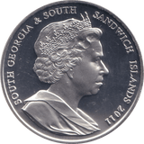 2011 SILVER PROOF TWO POUND SOUTH GEORGIA & SOUTH SANDWICH ISLANDS - SILVER WORLD COINS - Cambridgeshire Coins