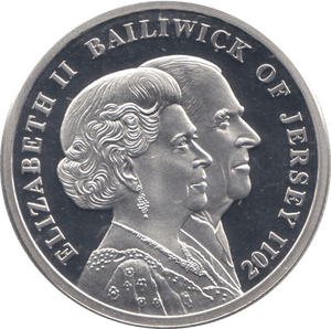 2011 TWO POUNDS SILVER PROOF JERSEY - SILVER WORLD COINS - Cambridgeshire Coins