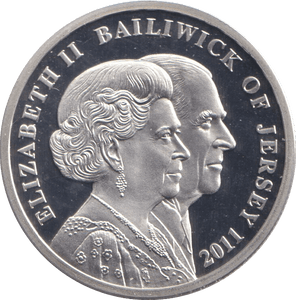 2011 TWO POUNDS SILVER PROOF JERSEY - WORLD COINS - Cambridgeshire Coins