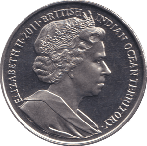 2011 TWO POUNDS WILLIAM AND CATHERINE BRITISH INDIAN OCEAN TERRITORY - WORLD COINS - Cambridgeshire Coins