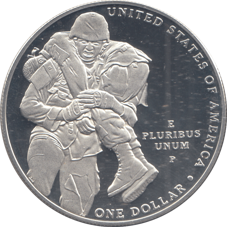 2011 USA SILVER PROOF MEDAL OF HONOUR COMMEMORATIVE DOLLAR - Silver Proof - Cambridgeshire Coins