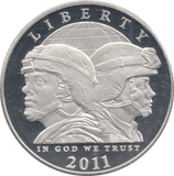 2011 USA SILVER PROOF U.S. ARMY LIBERTY DOLLAR - Silver Proof - Cambridgeshire Coins