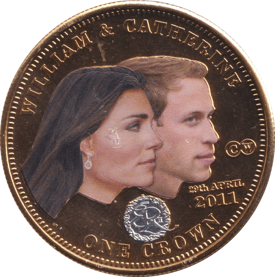 2011 WILLIAM AND CATHERINE COMMEMORATIVE CROWN - MEDALS & MEDALLIONS - Cambridgeshire Coins