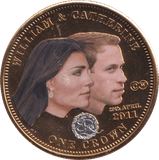 2011 WILLIAM AND CATHERINE COMMEMORATIVE CROWN - MEDALS & MEDALLIONS - Cambridgeshire Coins