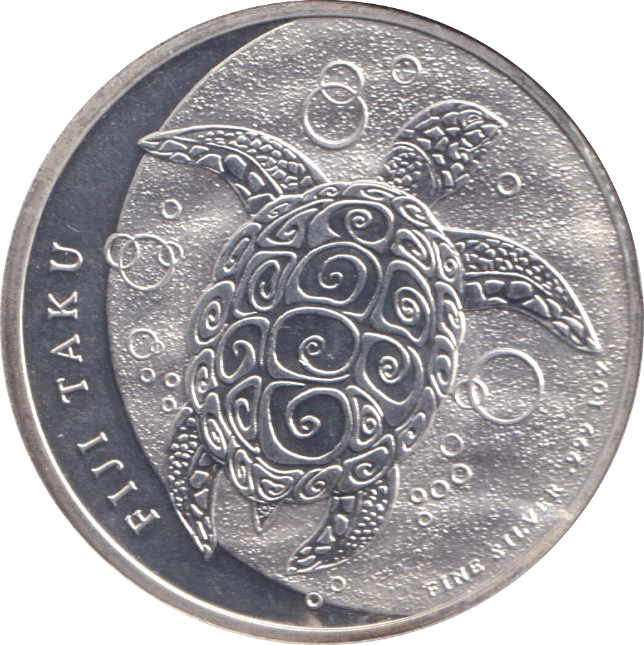 2012 1 OZ FINE SILVER TWO DOLLARS FIJI - SILVER WORLD COINS - Cambridgeshire Coins