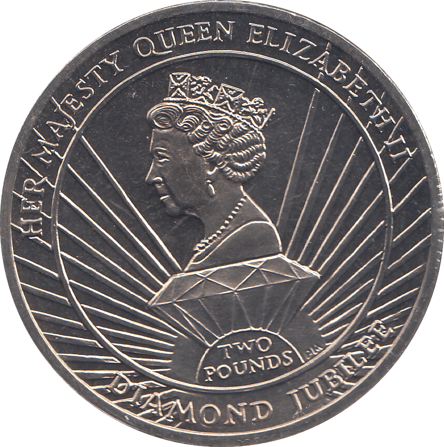 2012 2 POUND QUEEN ELIZABETH II DIAMOND JUBILEE ( BU ) - WORLD COINS - Cambridgeshire Coins