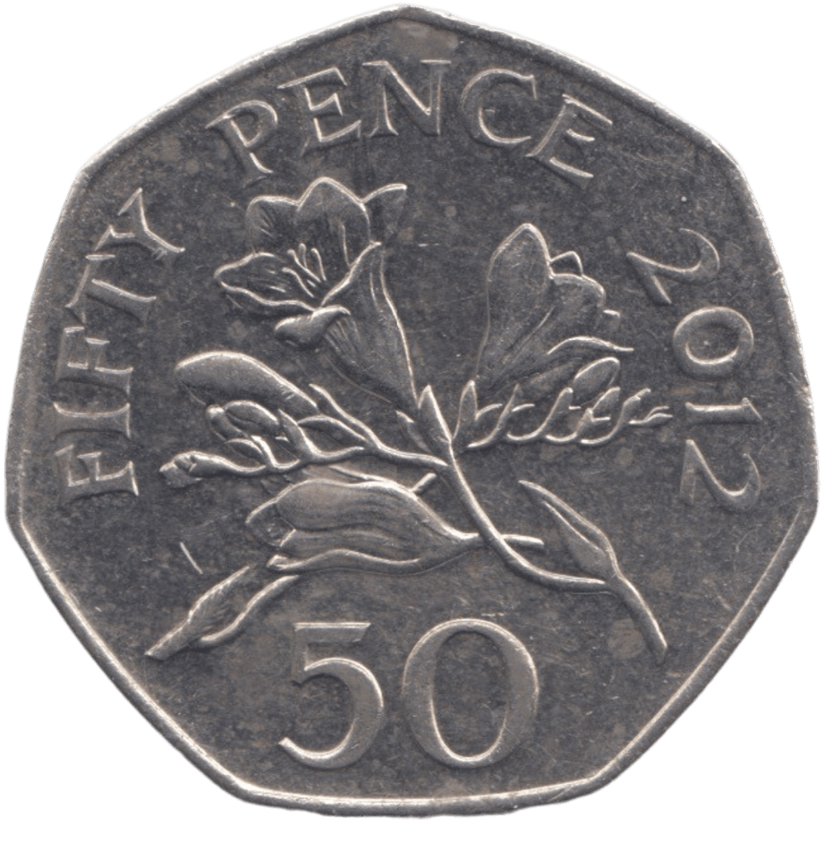 2012 50 PENCE BAILIWICK OF GUERNSEY - 50P CIRCULATED - Cambridgeshire Coins