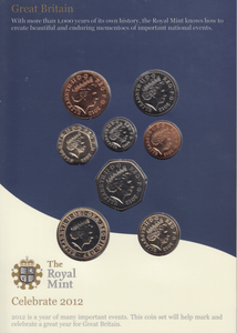 2012 BRILLIANT UNCIRCULATED COIN YEAR SET - Brilliant Uncirculated Year Sets - Cambridgeshire Coins