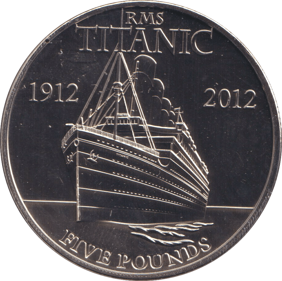 2012 BRILLIANT UNCIRCULATED FIVE POUNDS - TITANIC - WORLD COINS - Cambridgeshire Coins