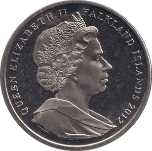 2012 BU CROWN FALKLAND ISLANDS - WORLD COINS - Cambridgeshire Coins