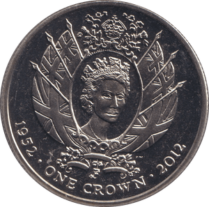 2012 BU CROWN FALKLAND ISLANDS - WORLD COINS - Cambridgeshire Coins
