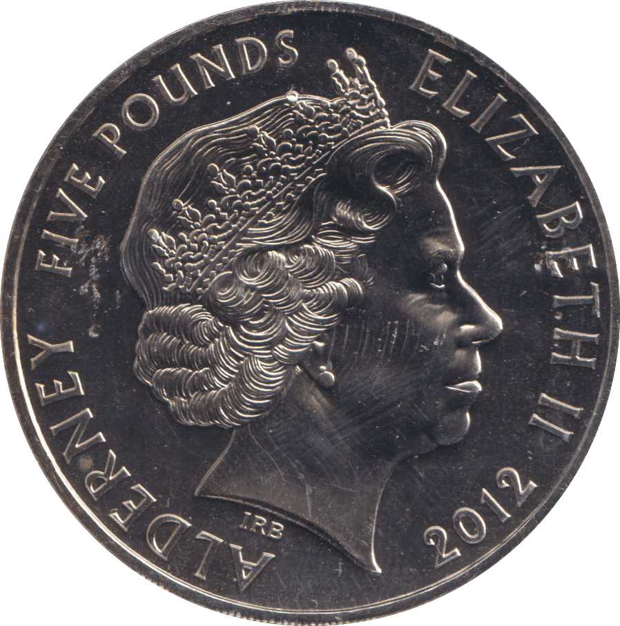 2012 BU FIVE POUND ALDERNEY - WORLD COINS - Cambridgeshire Coins