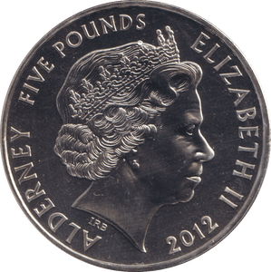 2012 BU FIVE POUND TITANIC ALDERNEY - WORLD COINS - Cambridgeshire Coins