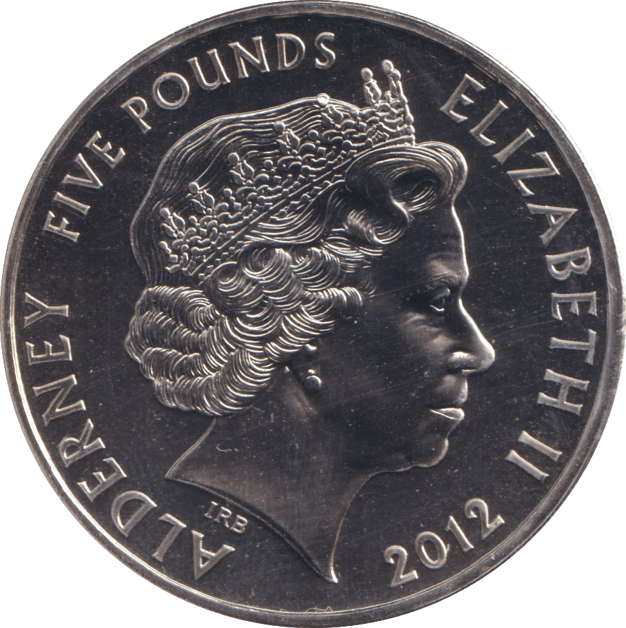 2012 BU FIVE POUND TITANIC ALDERNEY - WORLD COINS - Cambridgeshire Coins