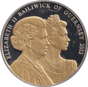2012 BU FIVE POUNDS BAILIWICK OF GUERNSEY - WORLD COINS - Cambridgeshire Coins