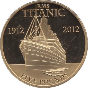 2012 BU JERSEY TITANIC COMMEMORATIVE COIN FIVE POUNDS - WORLD COINS - Cambridgeshire Coins