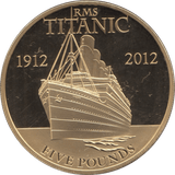 2012 BU JERSEY TITANIC COMMEMORATIVE COIN FIVE POUNDS - WORLD COINS - Cambridgeshire Coins