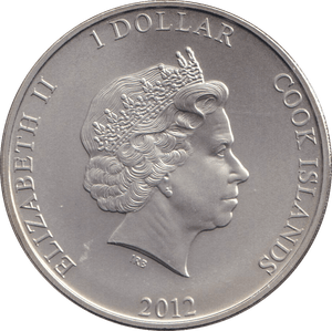 2012 BU ONE DOLLAR COOK ISLANDS DIAMOND JUBILEE - WORLD COINS - Cambridgeshire Coins