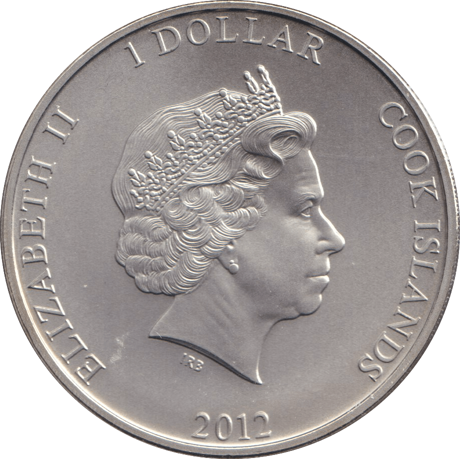 2012 BU ONE DOLLAR COOK ISLANDS DIAMOND JUBILEE - WORLD COINS - Cambridgeshire Coins