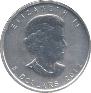2012 CANADA FIVE DOLLARS 1OZ FINE SILVER - SILVER 1 oz COINS - Cambridgeshire Coins