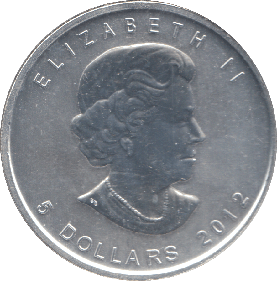 2012 CANADA FIVE DOLLARS 1OZ FINE SILVER - SILVER 1 oz COINS - Cambridgeshire Coins